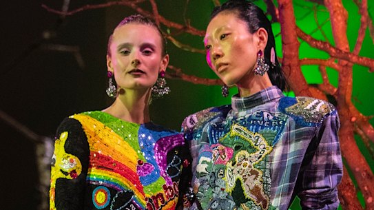 Models in Romance Was Born for the closing show of Australian Fashion Week.