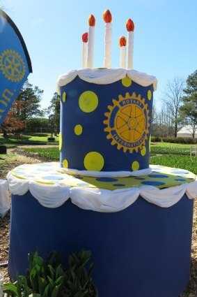 The 90th birthday cake for Rotary in Canberra.
