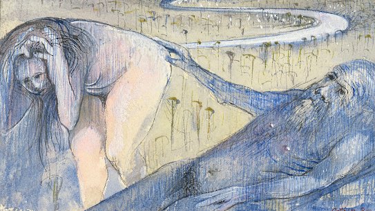 Adam and Eve, by Arthur Boyd, gifted to the Whitlams in the Whitlam folio.