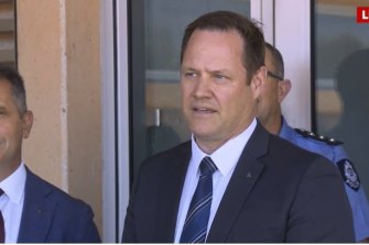 Detective Senior Sergeant Cameron Blaine, one of four detectives who rescued Cleo from a house in Carnarvon.