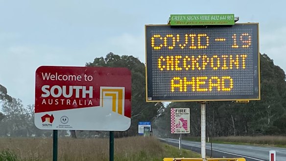 The Victorian-South Australian border.