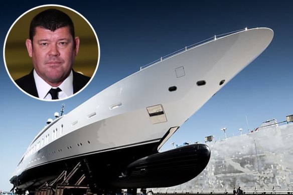 James Packer and his superyacht.