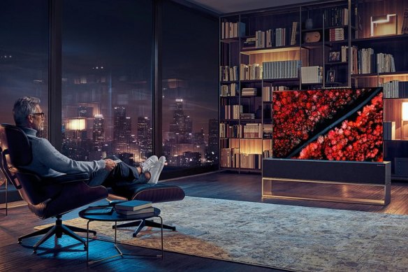 The 65-inch LG Signature R1 Rollable OLED TV takes luxury to the next level.