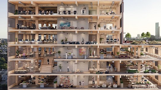 An artist’s render of Hines’ T3 Collingwood, set to be complete in September 2023.