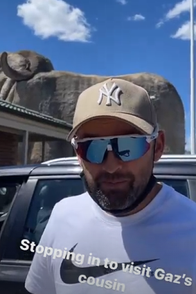 Nathan Lyon, nicknamed the GOAT, with The Big Merino.