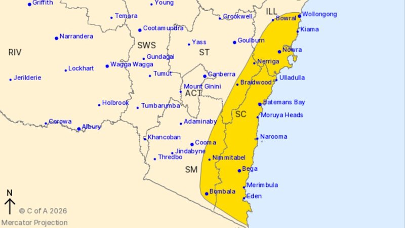 Heavy rainfall warning for NSW, rescuers braced for flooding