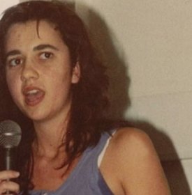 Future Queensland premier Annastacia Palaszczuk speaks as a student at the University of Queensland in Brisbane in 1989.