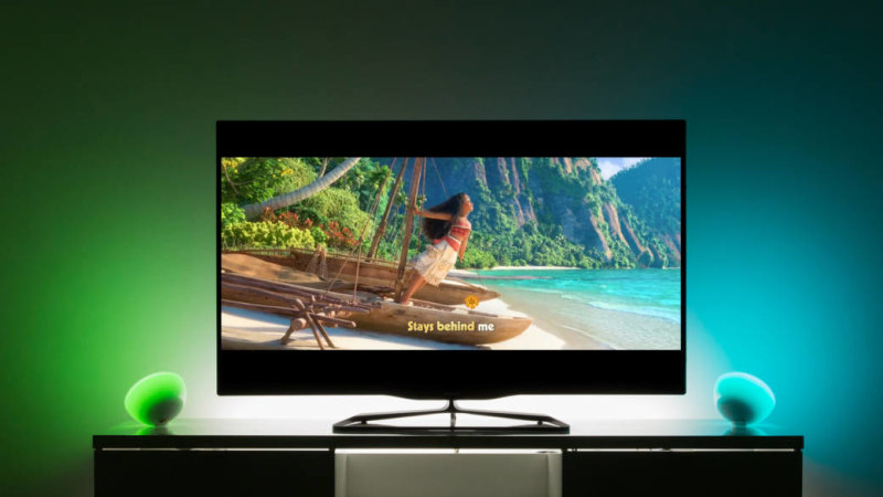 Philips hue discount lights behind tv