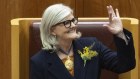 Governor-General Sam Mostyn after the swearing-in in the Senate chamber at Parliament House in Canberra on Monday.