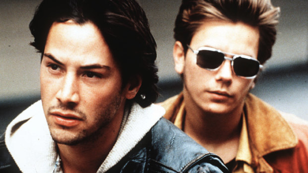 Keanu Reeves and River Phoenix in My Own Private Idaho.