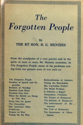 The Forgotten people collection of Robert Menzies radio speeches