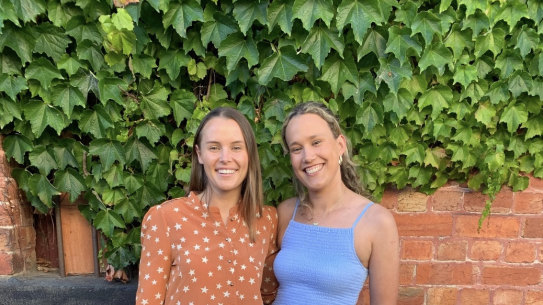 Podcasters Sophie Dicker (left) and Maddy Guest (right) have found micro courses have been essential in helping them to improve their digital skills.