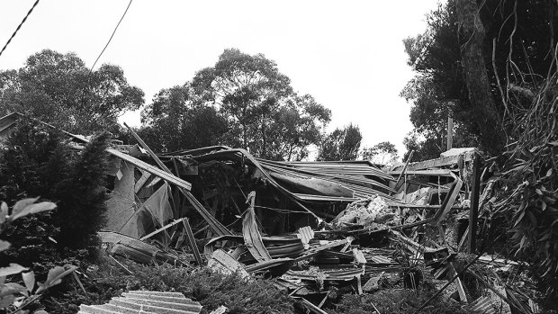 The home of Justice Richard Gee was levelled by a blast in 1984. 