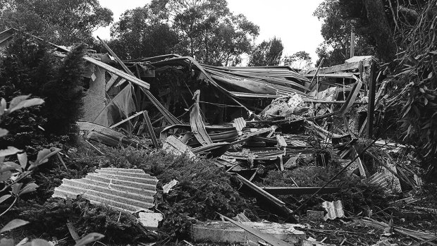 The home of Justice Richard Gee was levelled by a blast in 1984. 