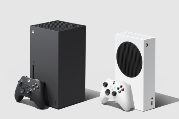 The Xbox Series S, right, plays the same games as the more expensive Xbox Series X.