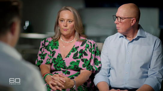 Kirilly and Peter Dutton in Sunday night’s 60 Minutes program.