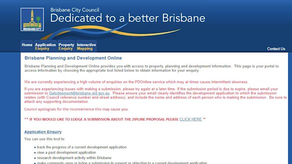 The crashed website on Friday.