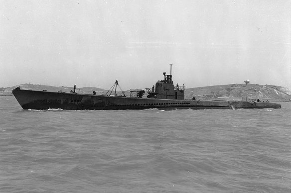 The American submarine USS Sturgeon fired four torpedoes, two of which are believed to have struck the Montevideo Maru.