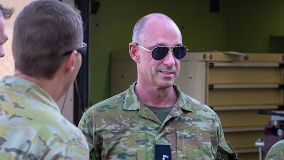Senator David Van during a visit to Australia’s main operating base in the Middle East region in 2020.