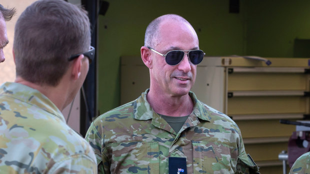 Senator David Van during a visit to Australia’s main operating base in the Middle East region in 2020.