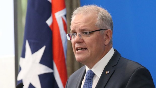 Prime Minister Scott Morrison announced the government's climate package at a function in Melbourne on Monday.