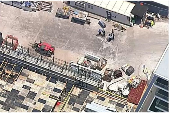 A man has been stabbed at a Sydney construction site in Mascot.