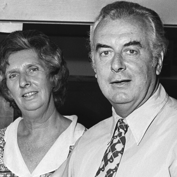 Margaret and Gough Whitlam in 1972.