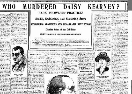 Newspaper article describing the killing of Daisy Kearney in 1922.