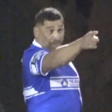 In strife: John Hopoate found trouble while playing for Narraweena against Forestville in Manly's A-Grade competition on Saturday.