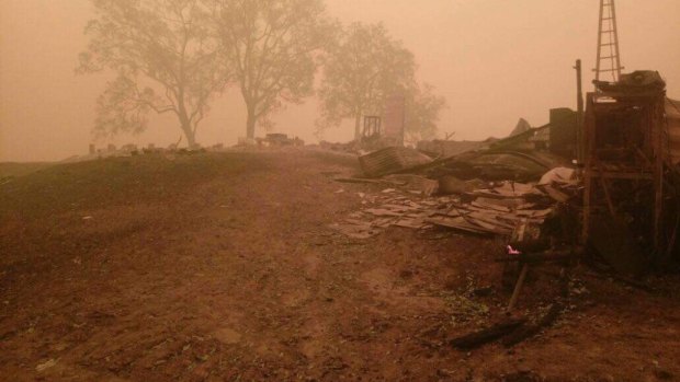 A farm in Belowra, NSW has been destroyed after a bushfire tore through the area on Tuesday, December 31, 2019.