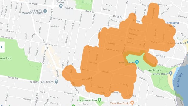 There is a power out to about 1500 homes and businesses in parts of Bronte, Tamarama and Waverley.
