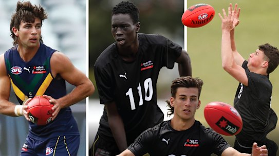 Josh Rachele, Mac Andrew, Nick Daicos and Finn Callaghan.