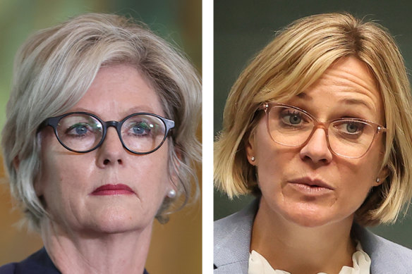 Independents Helen Haines and Zali Steggal are pushing for a national anti-corruption body that holds public hearings.