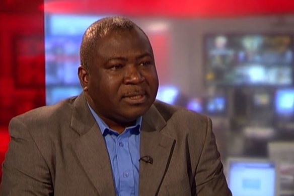 Guy Goma in the BBC interview that went viral. 