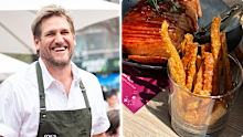 Curtis Stone; pork crackling crudites