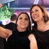 Julia Louis-Dreyfus takes a selfie with Vice President Kamala Harris at the White House.