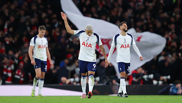 Richarlison reacts during a Premier League match last season.
