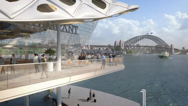 Concept designs for Circular Quay released in 2015 featured two-storey wharves. 