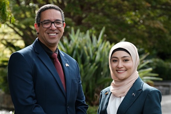 Mohamed El-Masri with Senator Fatima Payman.