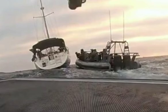 The yacht was intercepted off WA.