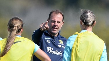 Alen Stajcic during his time in charge of the Matildas in 2018.