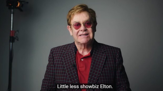 Elton John stars alongside Michael Caine in a new ad for the UK’s National Health Service. 