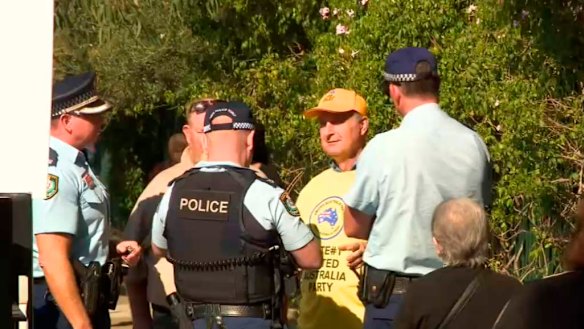 Police confirmed they fined a 62-year-old man for offensive conduct.