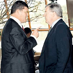 James Packer and David Leckie face off in 2009.