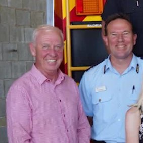 Fire and Emergency Services Minister Fran Logan on the far left.