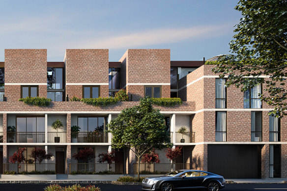An image of the Gramercy Terraces townhouses in Richmond, Melbourne.