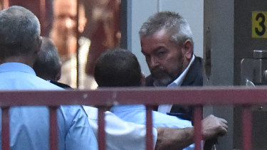 Borce Ristevski arrives at the Supreme Court on Thursday to be sentenced for manslaughter over his wife's death.