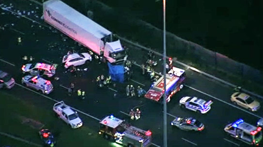 The crash scene in April 2020.