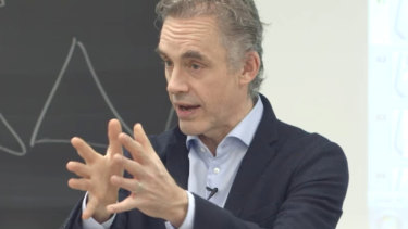 Jordan Peterson giving a lecture at the University of Toronto.