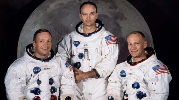 1969: The crew of the Apollo 11 mission. From left: Neil Armstrong, Mission Commander, Michael Collins,  Lt. Col. USAF and Edwin Eugene Aldrin, USAF Lunar Module pilot. 